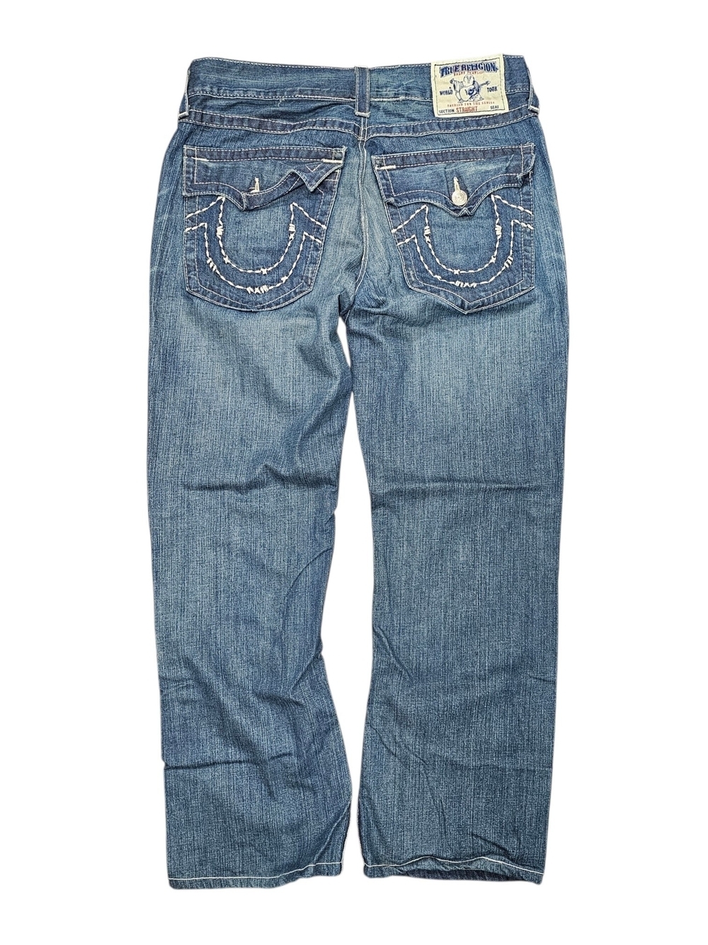True Religion Men's Light Blue Classic Straight Jeans